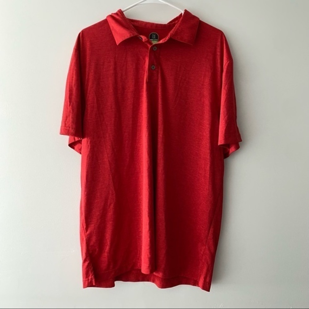 PGA tour polo shirt red short sleeve